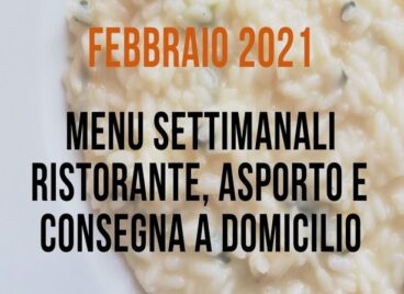 Il menu di Vignarello per febbraio (al ristorante a pranzo in zona gialla, asporto e consegna a domicilio)
